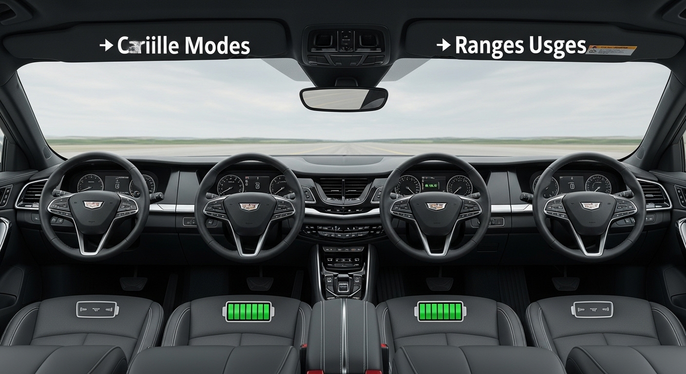 do the driving modes in cadillac lyriq offer different ranges or battery usages?